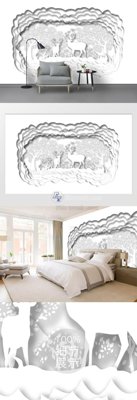 File gốc File in tranh tường hiện đại FT23233 (trang trí) phòng làm việc