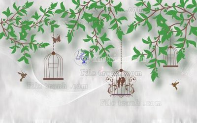 File gốc in tráng gương File in tranh tường hiện đại FT23316 chi tiết