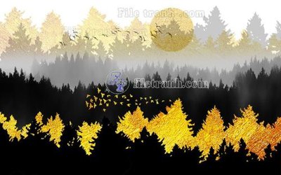 File gốc File in tranh tường hiện đại FT23504 (in lụa) trang trí tường