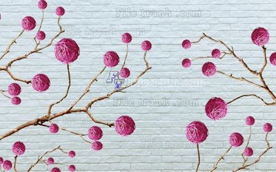 File in lụa File in tranh tường hiện đại FT23547 (hoa văn) File in tranh tường hiện đại FT23547