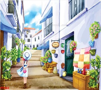 File tranh ảnh gốc File psd tường quán cà phê FT2363 dùng cho in khổ lớn