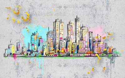 Tải file File in tranh tường hiện đại FT23755 (gốc) in tranh tráng gương