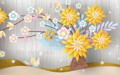 File tranh File in tranh tường hiện đại FT23756 (bản gốc) in lụa dán tường