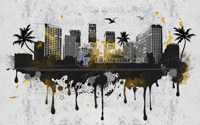 File gốc in ấn File in tranh tường hiện đại FT23785 chuẩn màu CMYK