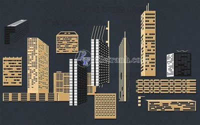 Tải file gốc in lụa File in tranh tường hiện đại FT23846 siêu nét