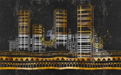 File tranh File in tranh tường hiện đại FT23906 (gốc) in film