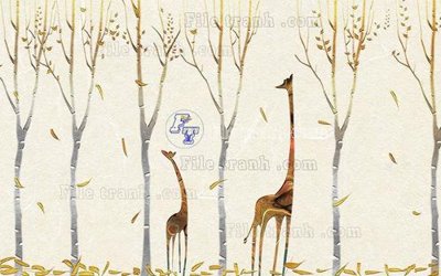 File in trần File in tranh tường hiện đại FT23924 (file gốc) xuyên sáng