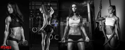 File gốc File psd tường phòng gym FT2403 (in tráng gương) hiện đại