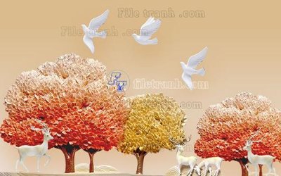 File tranh File in tranh tường hiện đại FT24171 (gốc) in film