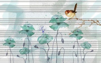 File in trần File in tranh tường hiện đại FT24195 (bản gốc 3D) sống động