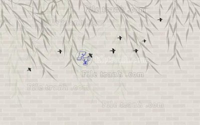 File in lụa File in tranh tường hiện đại FT24335 (tân cổ điển) File in tranh tường hiện đại FT24335