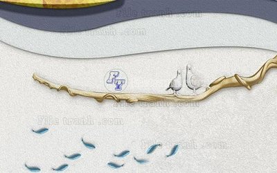 File gốc File in tranh tường hiện đại FT24409 (in mica) cắt laser