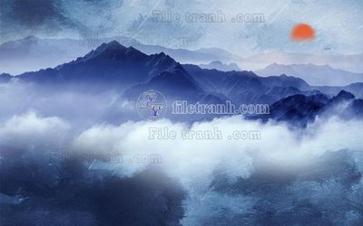 File in lụa File in tranh tường hiện đại FT24490 (phong cảnh) File in tranh tường hiện đại FT24490