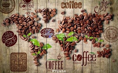 File gốc File psd tường quán cà phê FT2458 (in 3D) cho trang trí