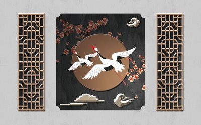 File gốc File in tranh tường hiện đại FT24632 (vector) cho in ấn