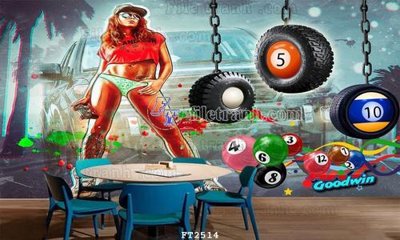 Tệp tin gốc File psd tường quán cà phê FT2514 (dùng cho in) File psd tường quán cà phê FT2514