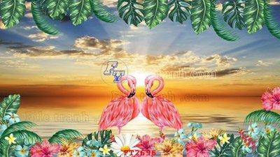 File tranh File psd tường quán cà phê FT2696 (file gốc) chủ đề phong thủy