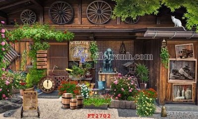 Chi tiết file tranh tráng gương File psd tường quán cà phê FT2702 (ảnh gốc)