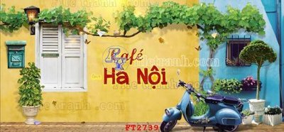 File gốc in ấn File psd tường quán cà phê FT2739 chất lượng vượt trội