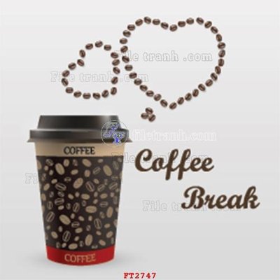 File tranh gốc PSD File psd tường quán cà phê FT2747 còn nguyên layer