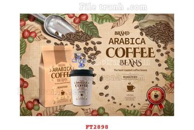 File PSD File psd tường quán cà phê FT2898 (gốc) nhiều lớp (multi-layer)