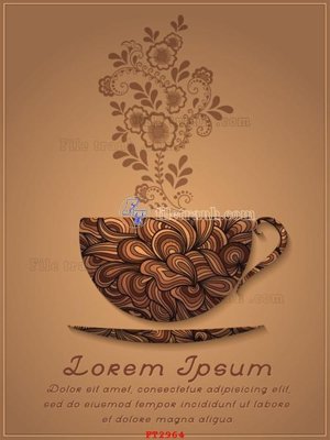 Tải file File psd tường quán cà phê FT2964 (PSD) cho in tranh 3D