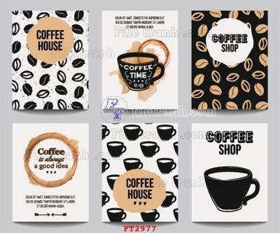 File gốc File psd tường quán cà phê FT2977 (in tráng gương) ốp tường