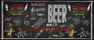 File gốc File tranh dán tường cà phê nhà hàng FT3246 (thiết kế) độc quyền