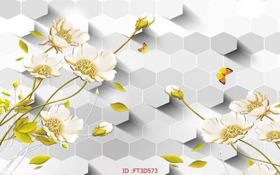 File in trần Tường nền 3D hiện đại FT3D573 (bản gốc) đại dương