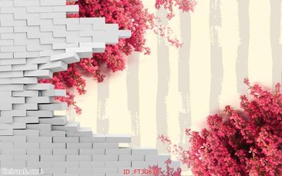 File gốc Tường nền 3D hiện đại FT3D638 (chuẩn màu) cho in offset