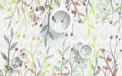 File gốc in mica Tường nền 3D hiện đại FT3D659 chất lượng