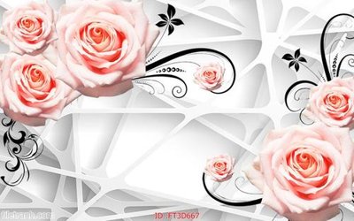 Download file tranh Tường nền 3D hiện đại FT3D667 (file gốc PSD)