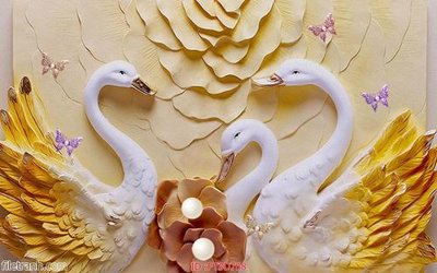 File in trần Tường nền 3D hiện đại FT3D768 (bản gốc 3D) sống động