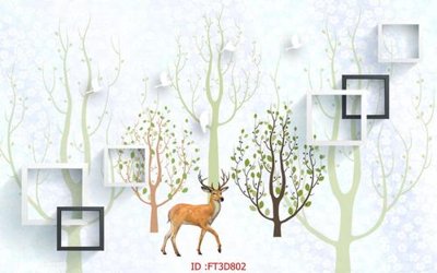 File tranh Tường nền 3D hiện đại FT3D802 (gốc) chủ đề trừu tượng