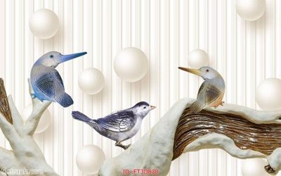 Ảnh gốc Tường nền 3D hiện đại FT3D830 (độ nét cao) in tráng gương