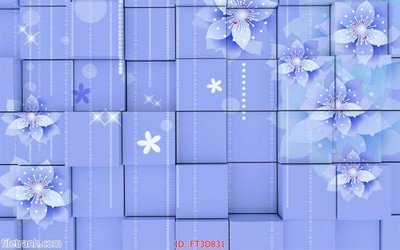 File in trần Tường nền 3D hiện đại FT3D831 (bản gốc) hoa văn