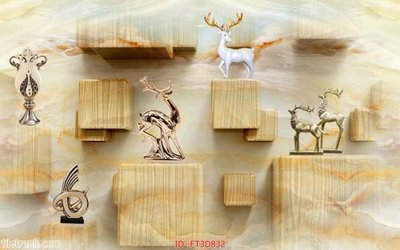 Download file gốc Tường nền 3D hiện đại FT3D832 (in mica) 3D