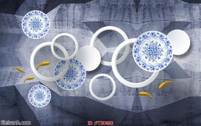 File gốc Tường nền 3D hiện đại FT3D893 (phiên bản chuẩn) để in ấn