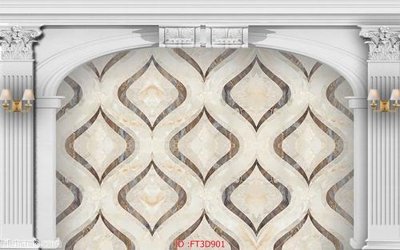 File gốc Tường nền 3D hiện đại FT3D901 (ảnh chi tiết) để in trần