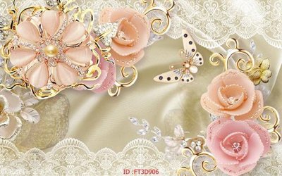 Tải file Tường nền 3D hiện đại FT3D906 (gốc) làm tranh trang trí