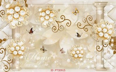 File tranh Tường nền 3D hiện đại FT3D915 (gốc) chủ đề thành phố