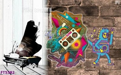 File tranh gốc Filetranh tường nền nhà hàng KTV FT5382 (bản quyền) độc đáo