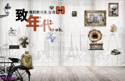 Tải file gốc Filetranh tường nền nhà hàng KTV FT5397 (in khổ lớn) quảng cáo