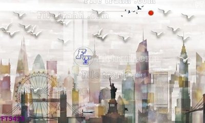 File gốc Filetranh tường nền nhà hàng KTV FT5415 (in lụa) tranh mã đáo