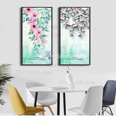 File tranh File tranh treo tường pha lê gương FT99005 (bản gốc) treo quán cafe