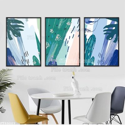 File tranh File tranh treo tường pha lê gương FT99009 (bản gốc) trang trí văn phòng