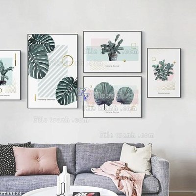 File tranh in trần 3D File tranh treo tường pha lê gương FT99024 (ảnh gốc)