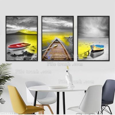 File tranh File tranh treo tường pha lê gương FT99031 (gốc) in vải canvas