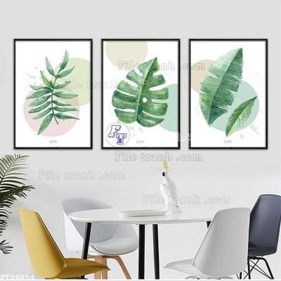 File gốc File tranh treo tường pha lê gương FT99054 (in lụa) hoa văn cổ điển