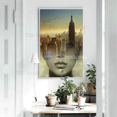 File gốc File tranh treo tường pha lê gương FT99215 (in mica) làm bảng hiệu